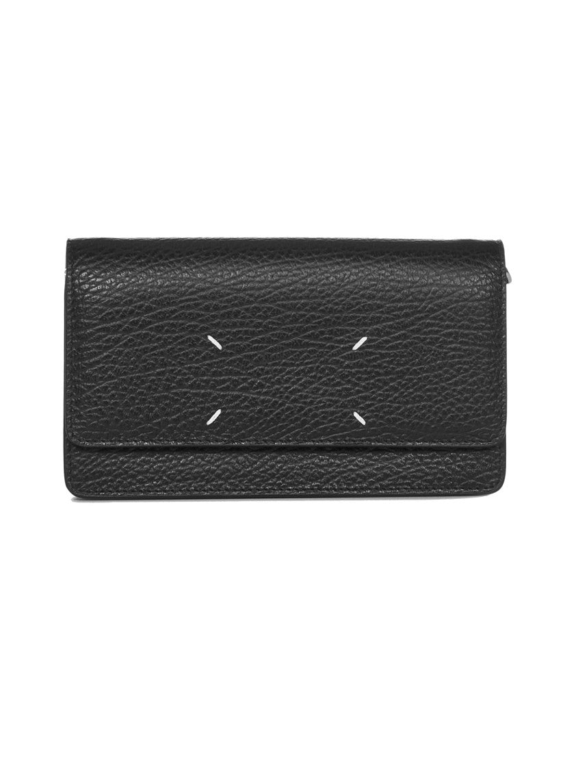 Maison Margiela Black Grained Leather Rectangular Wallet