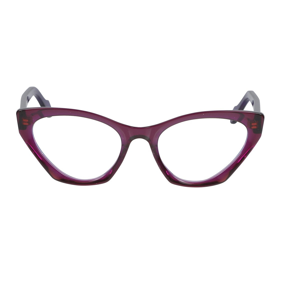 Kador Coachella Glamour Translucent Deep Purple Cat-Eye Sunglasses