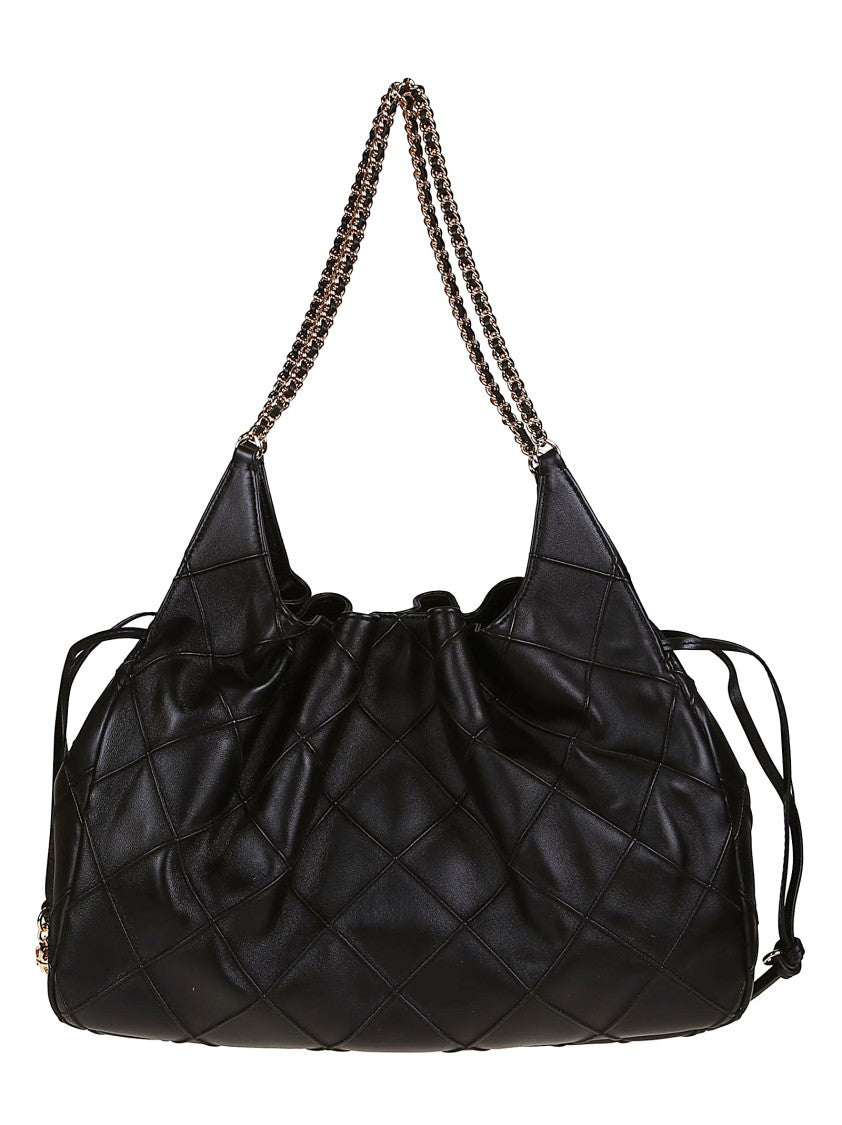 Tory Burch Fleming Quilted Black Large Tote