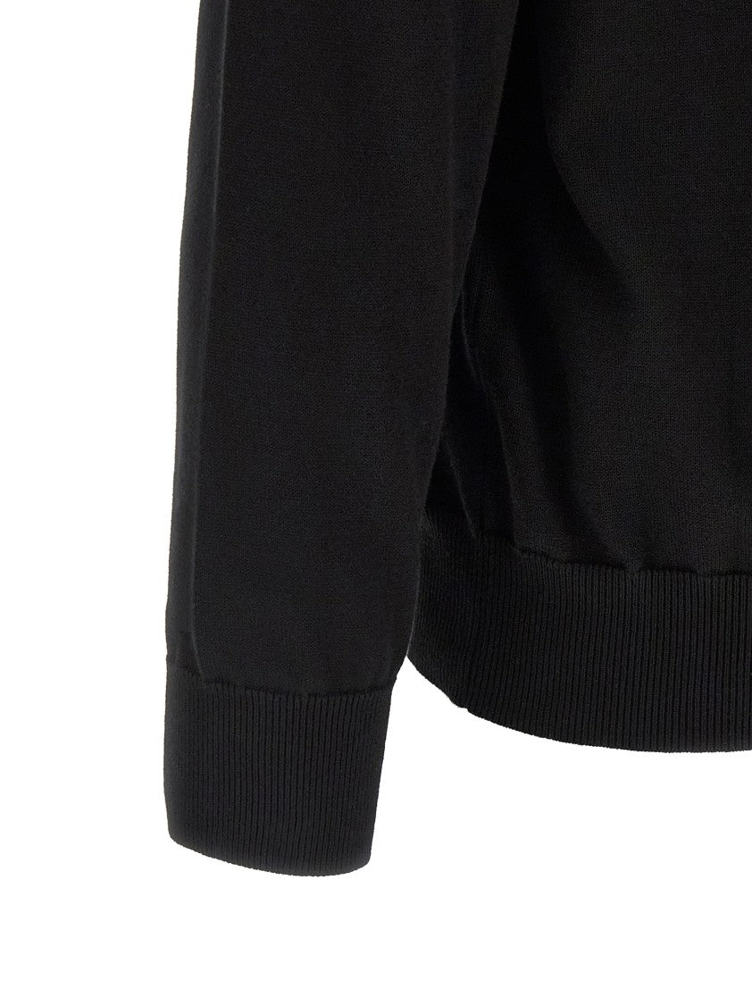 Stone Island Crew Neck Black Knit Sweater