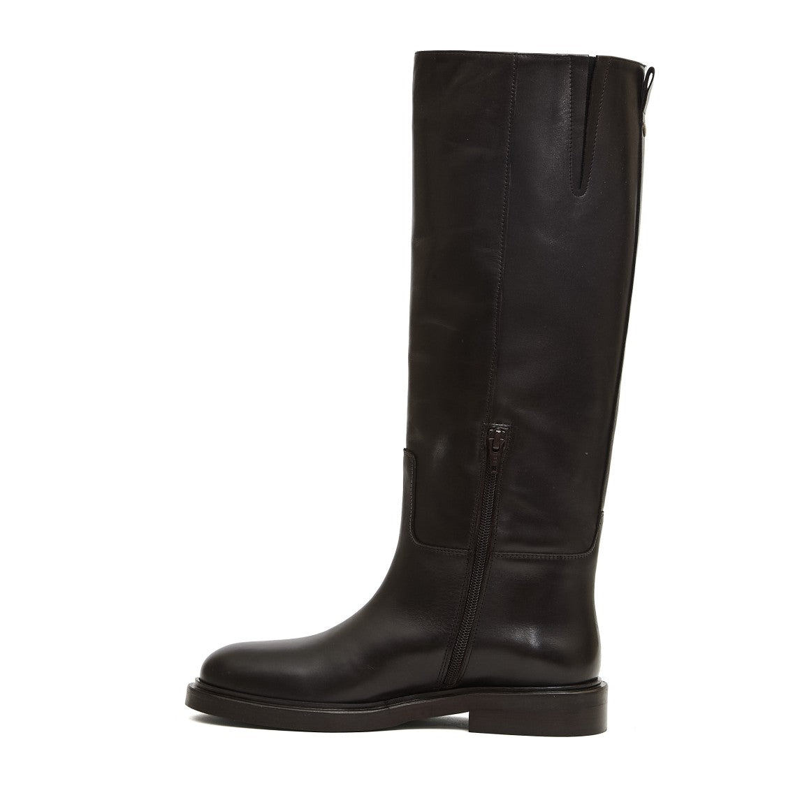 Poeve Dark Brown Leather Riding Boot