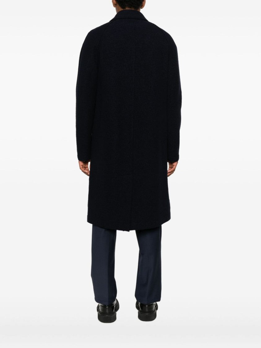 Harris Wharf London Long Coat In Virgin Wool