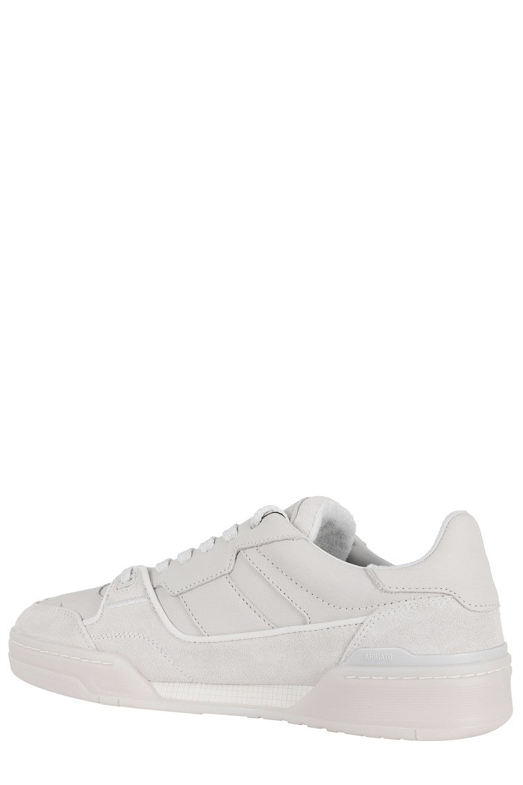 Axel Arigato Light Gray Clay Metallic Logo Nubuck Leather Sneakers