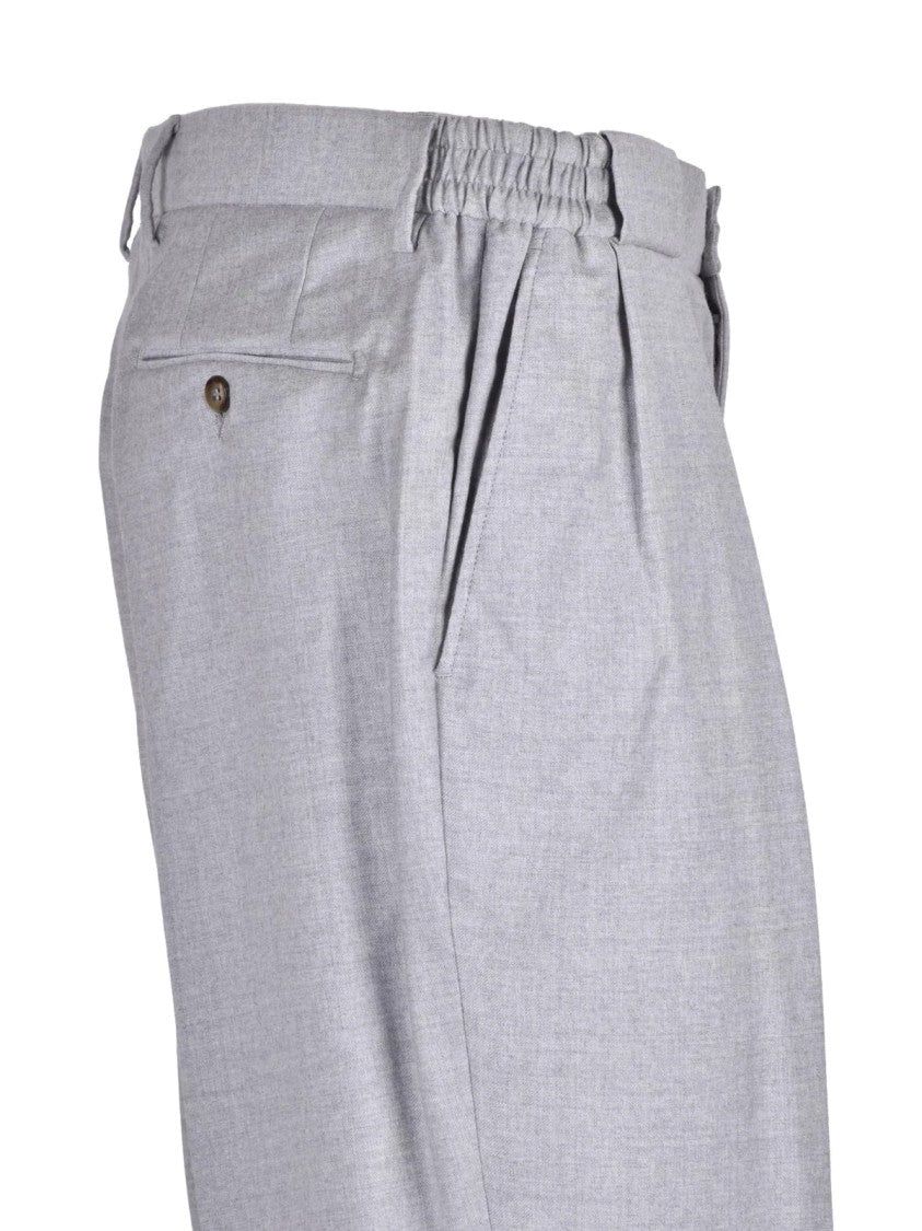 L.B.M. 1911 Grey Stretch Virgin Wool Formal Pants