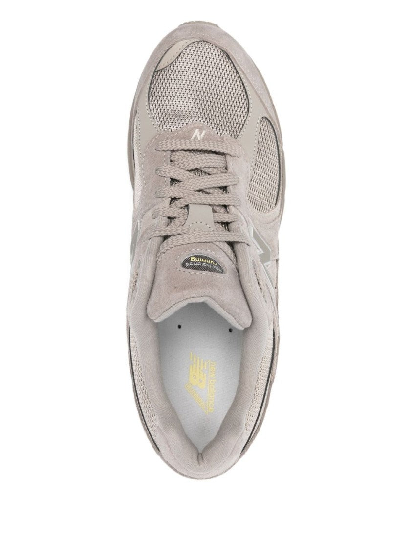 New Balance Gray Suede And Mesh Sneakers