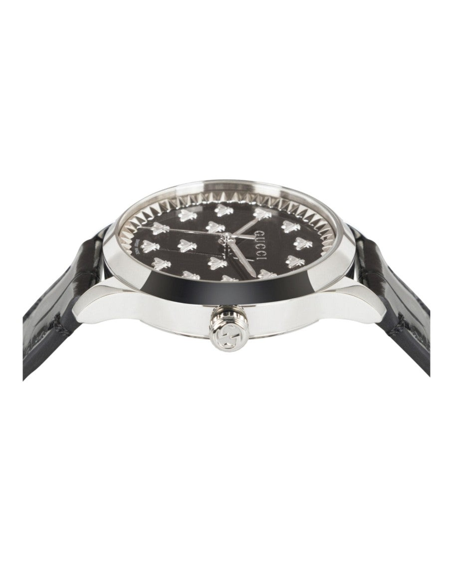 Gucci G-Timeless Onyx Stone Leather Watch
