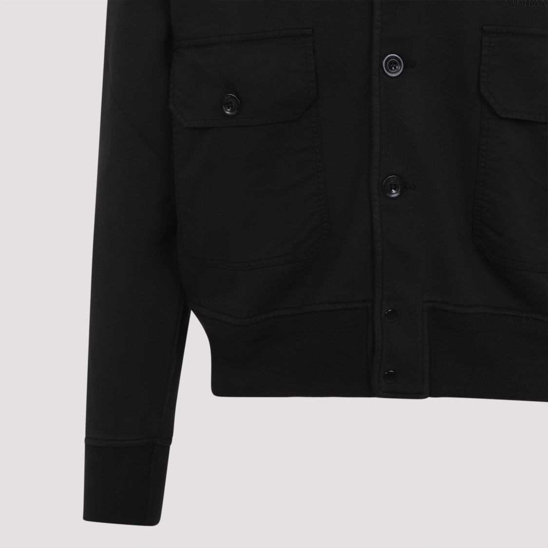 C.P. Company High Collar Button Closure Cotton Sweatshirt