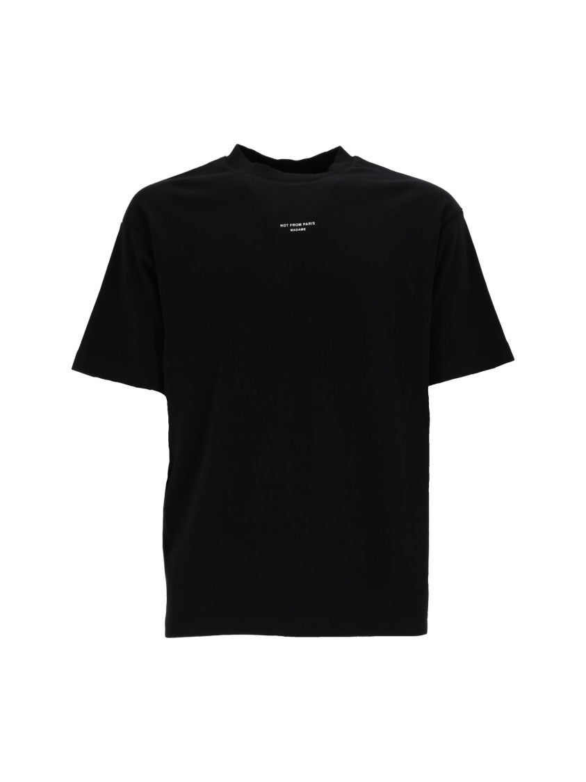 Drôle De Monsieur Black Classic Slogan T-Shirt