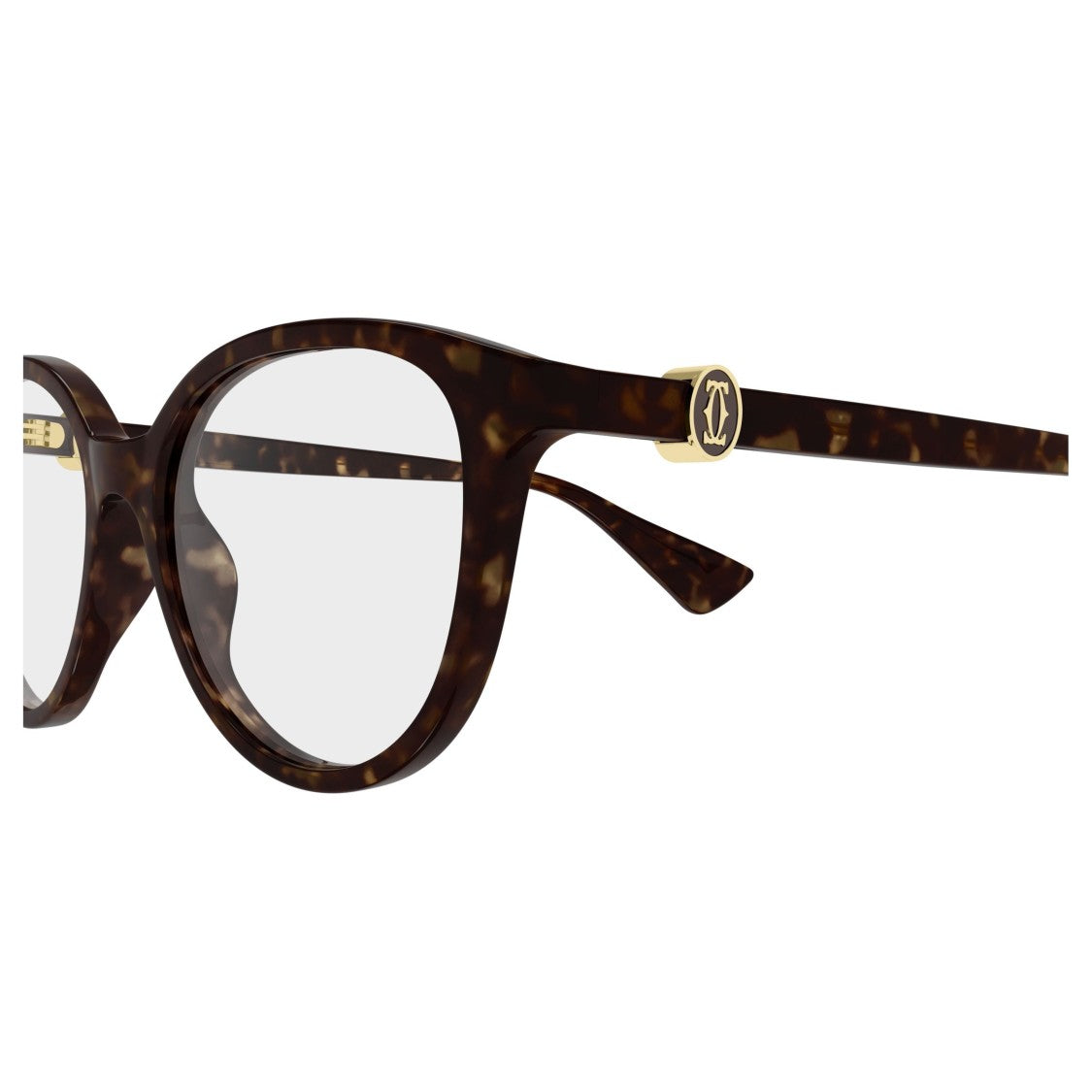 Cartier Ct0643o Rounded Tortoiseshell Frame Eyeglasses