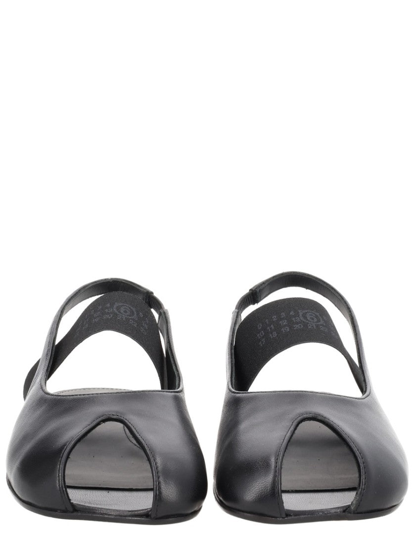 Mm6 By Maison Margiela Anatomical Split-Toe Leather Slingback Sandals