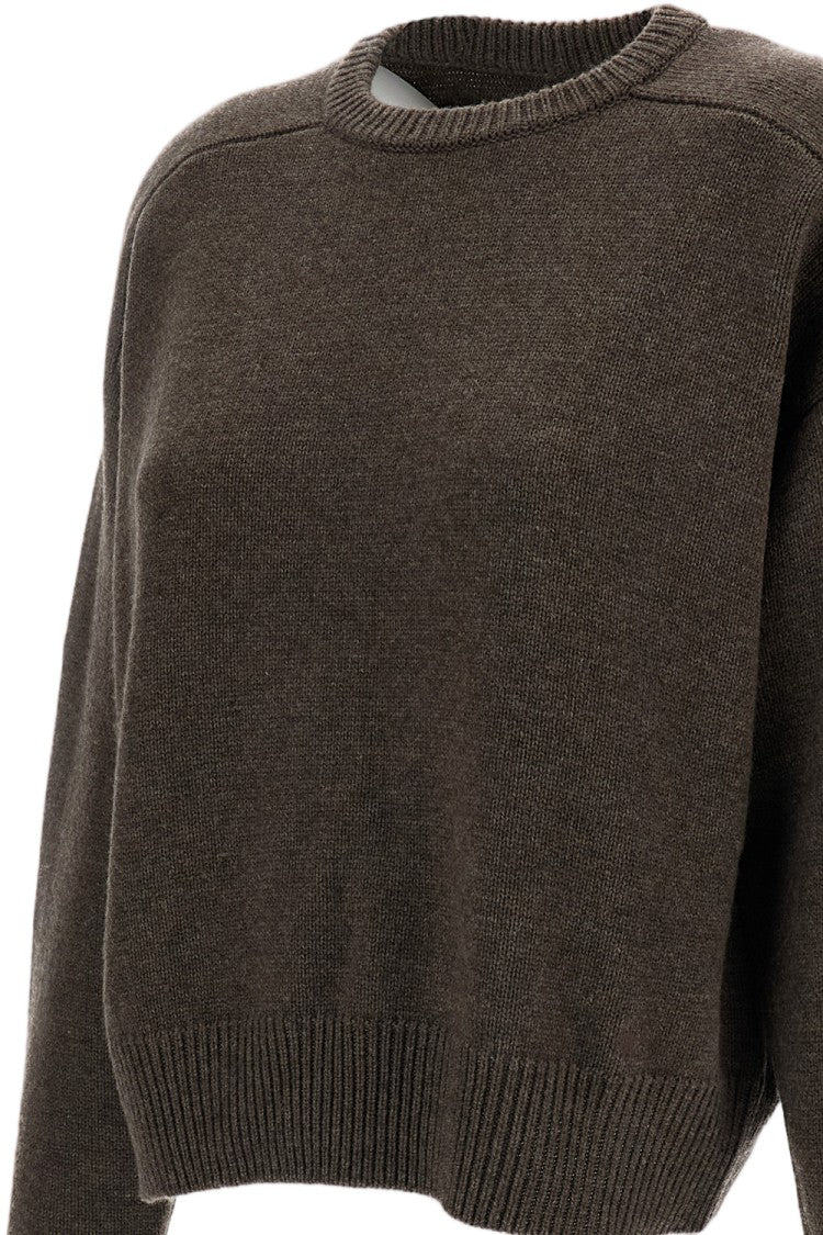 Loulou De Saison Brown Breha Wool-Cashmere Crewneck Sweater