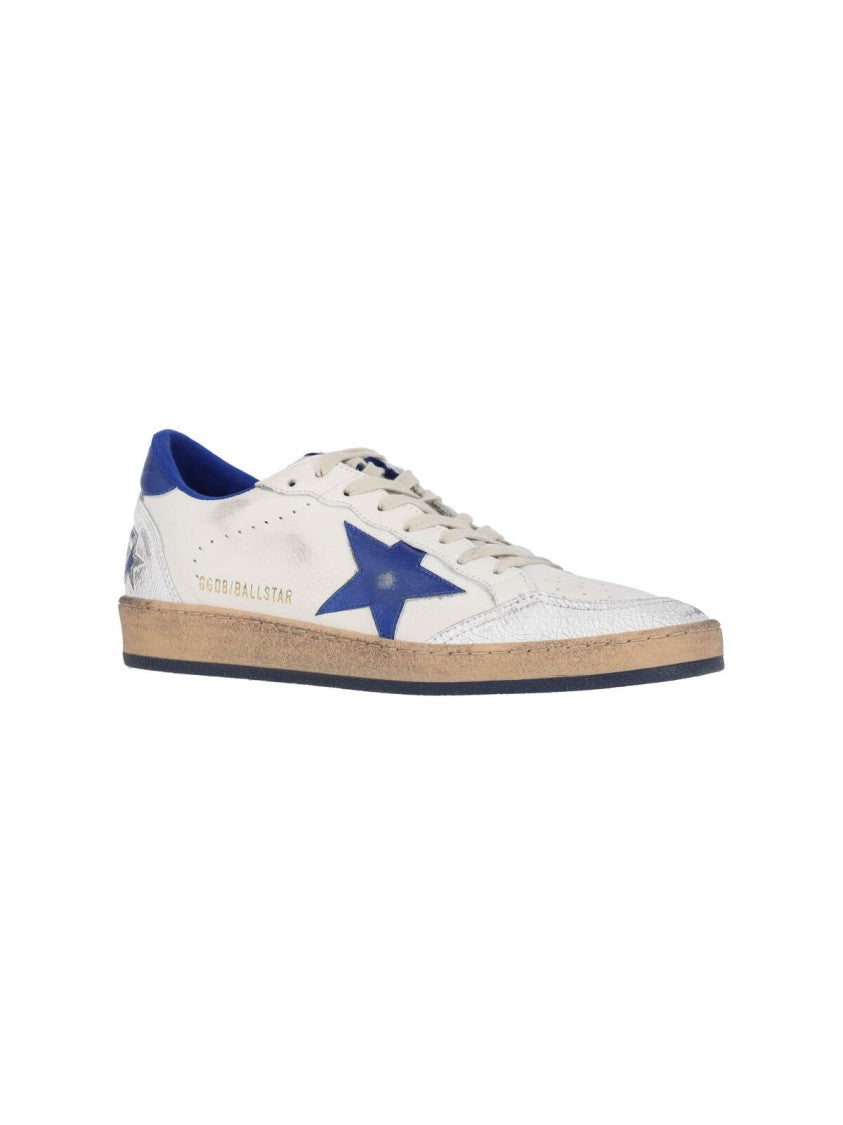 Golden Goose White Ballstar Leather Suede Sneakers