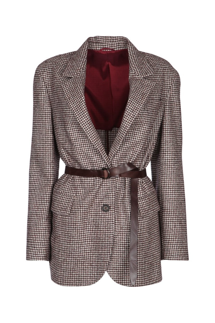 Brunello Cucinelli Houndstooth Pattern Suit-Type Jacket