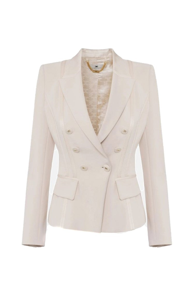 Elisabetta Franchi Double-Breasted Blazer With Structured Shoulders