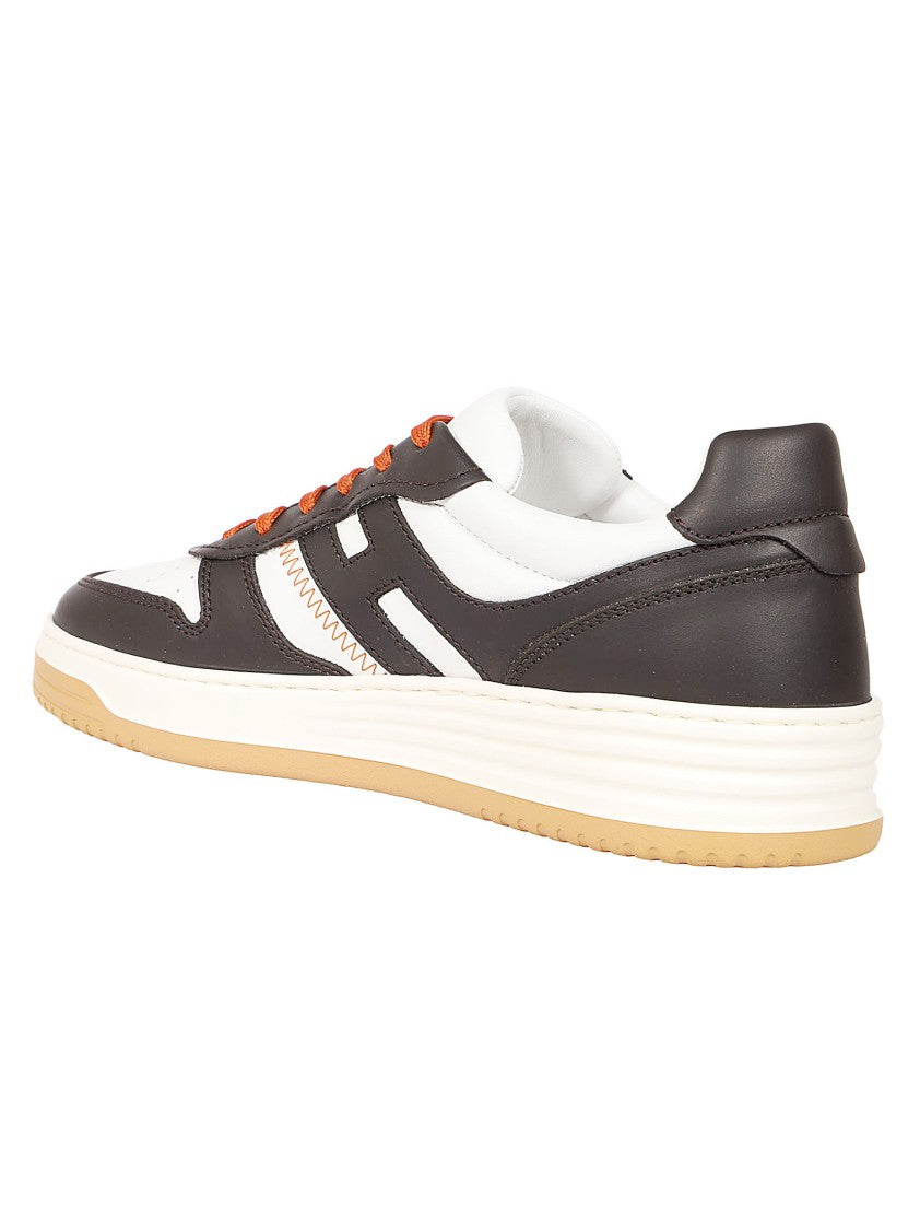 Hogan H630 Leather Sneakers With Contrasting Laces