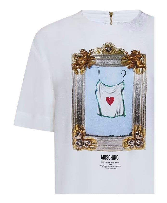 Moschino White T-Shirt With Graphic Print
