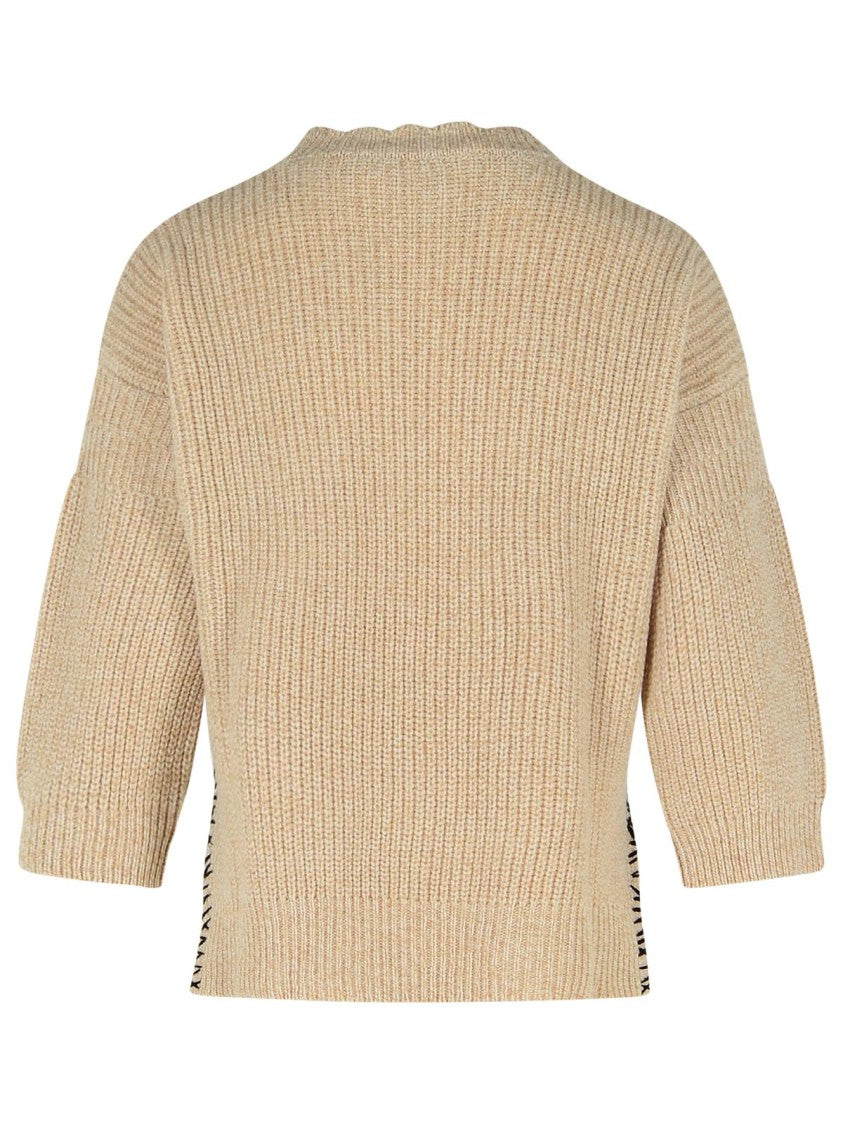 Marni Beige Mouliné Virgin Wool Sweater