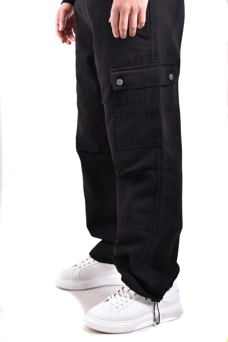 Moschino Relaxed-Fit Black Trousers With Adjustable Drawstring Hem