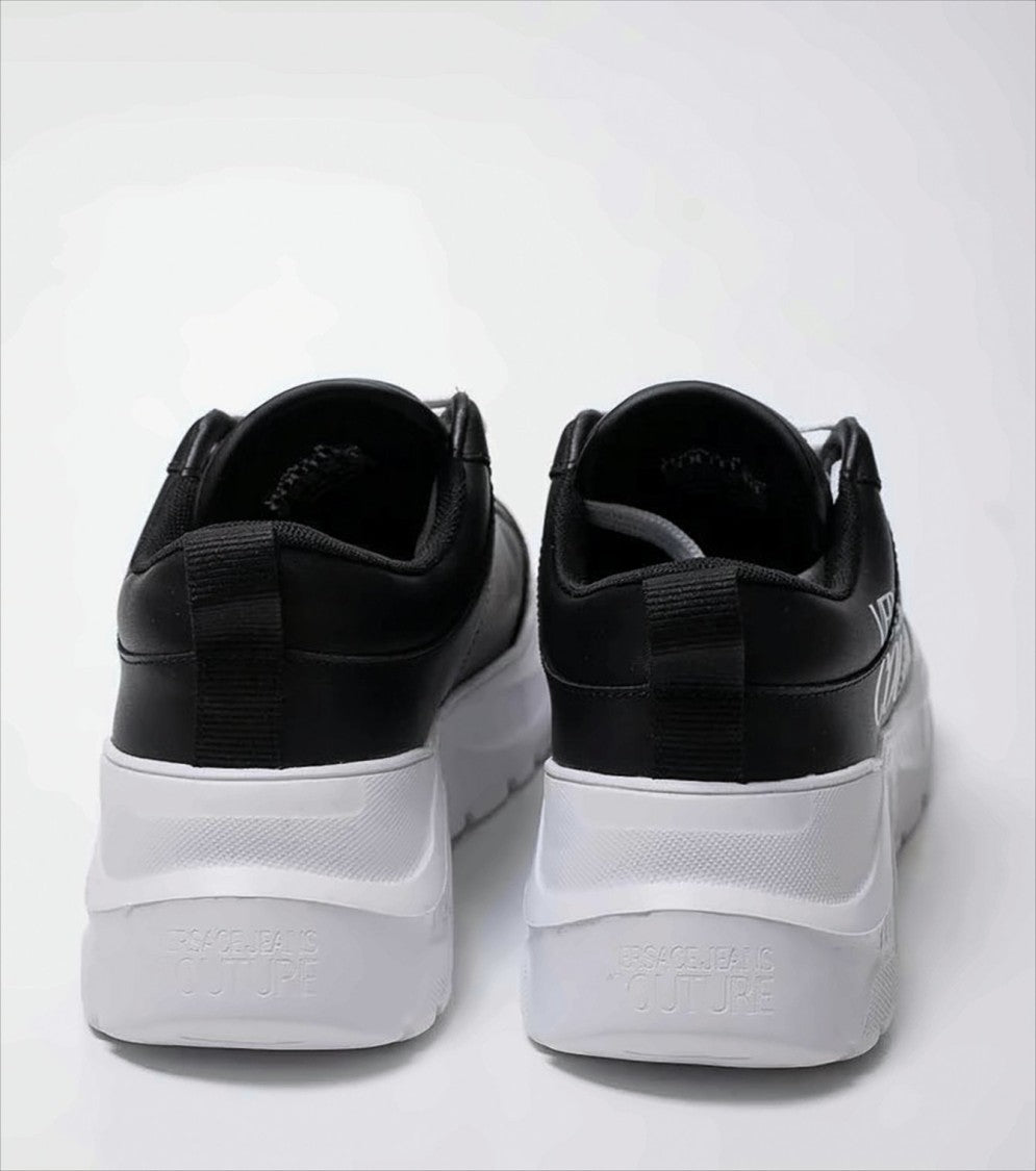 Versace Black Sneakers With Contrasting Logo