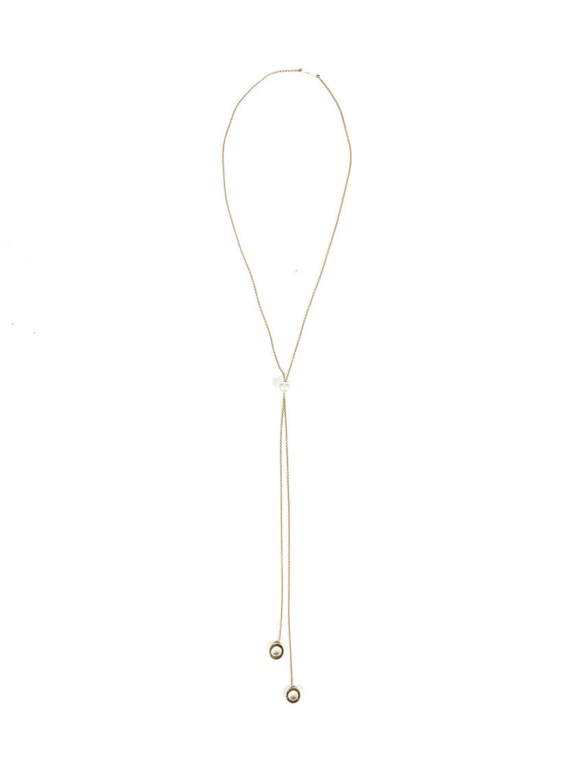 D.Delettrez Lariat Design 18Kt Gold Necklace