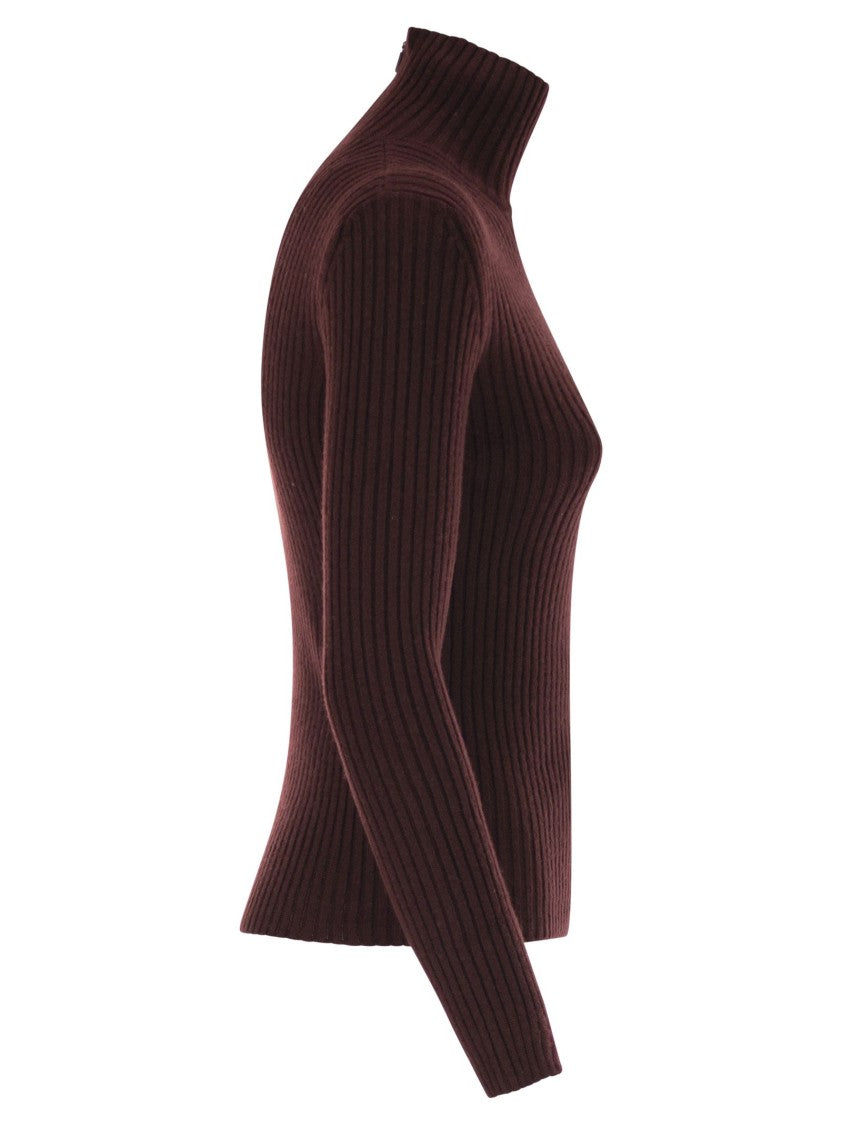 Max Mara Aral1234 - Ribbed Wool And Cashmere Turtleneck Jumper