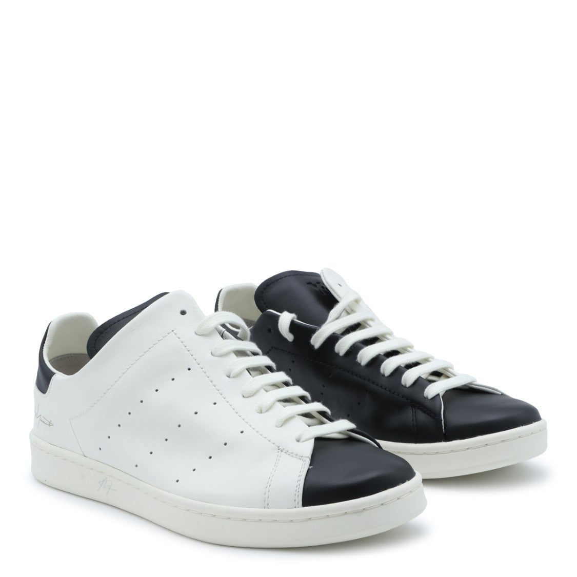 Y-3 Low-Top Sneakers With Black Detailing And Perforated Accents
