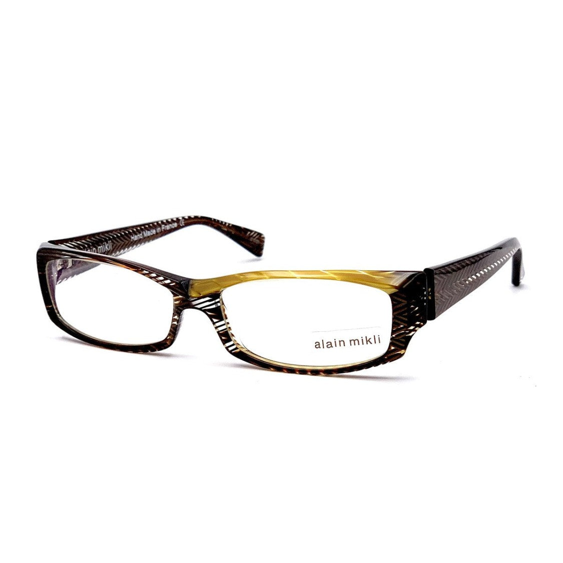 Alain Mikli Yellow A0714 Acetate Rectangular Glasses