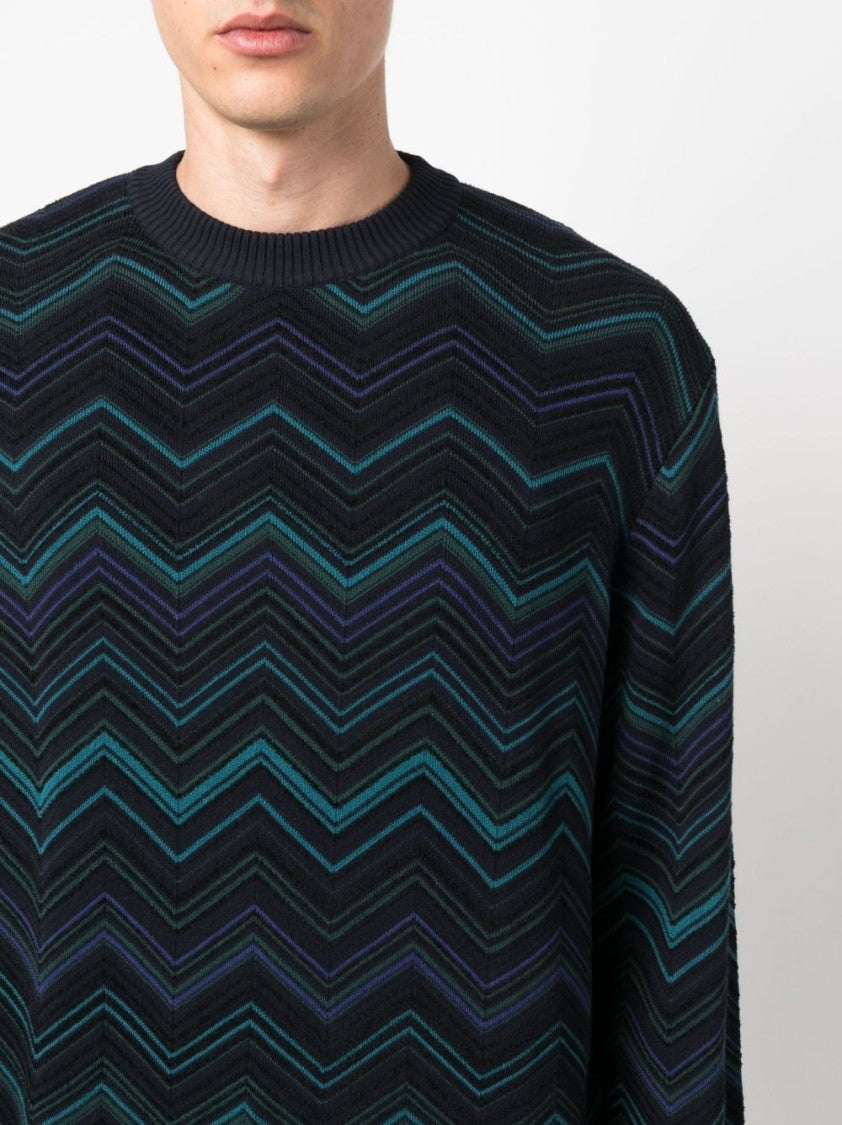 Missoni Dark Blue Crewneck Sweater