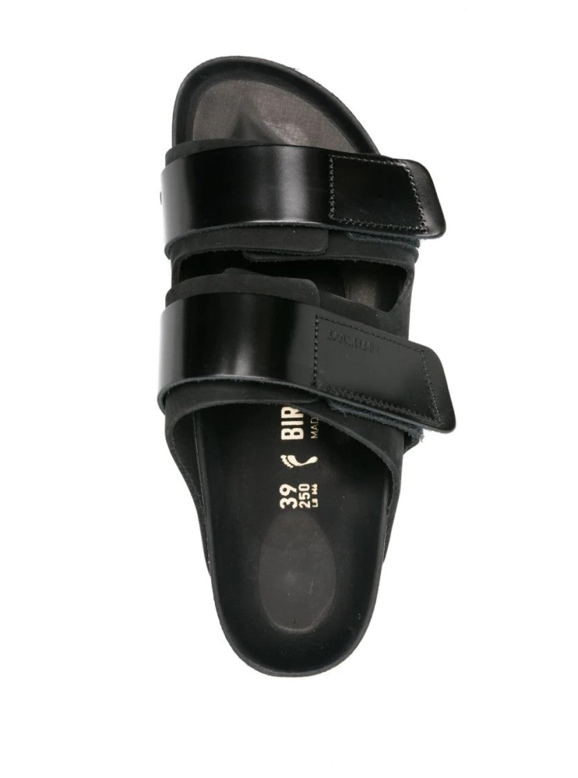 Birkenstock Uji Black Slides With Iconic Footbed
