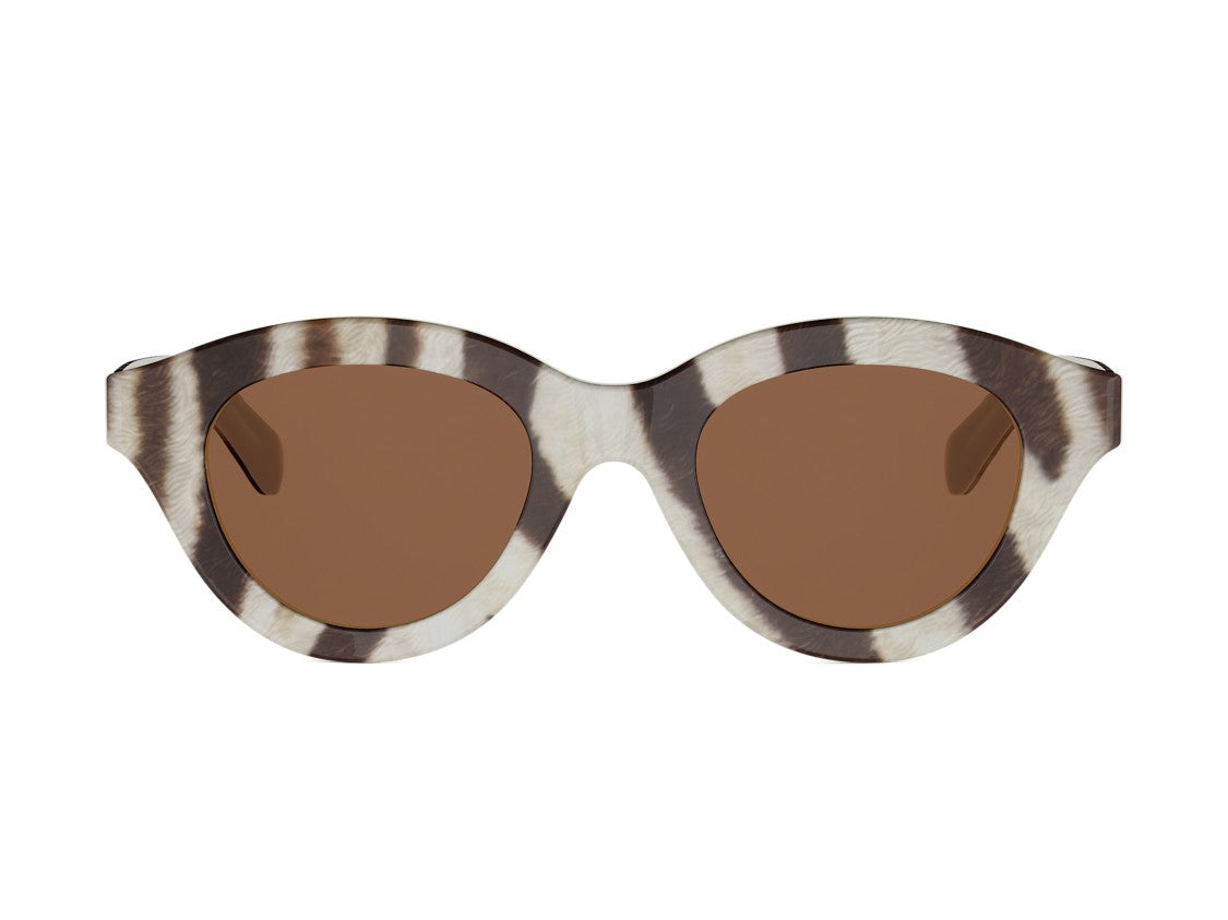 Celine Cl40338f Striped Acetate Sunglasses