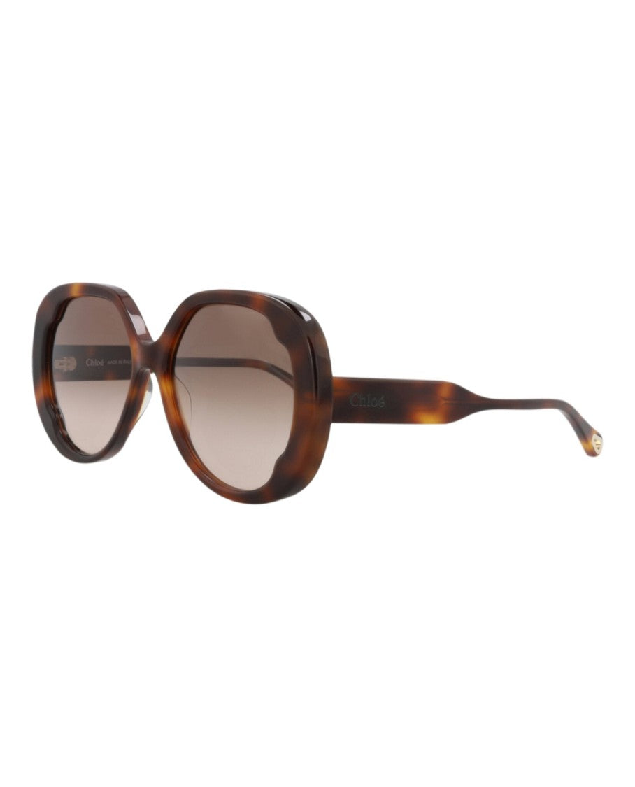 Chloé Round-Frame Recycled Acetate Sunglasses