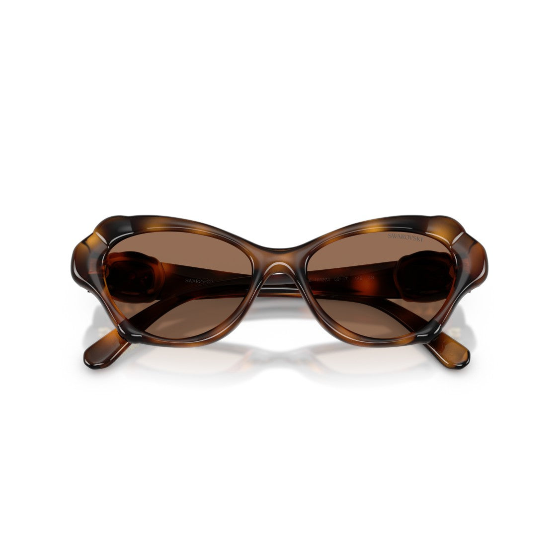 Swarovski 0Sk6050 Tortoiseshell Cat-Eye Sunglasses With Gold Emblem