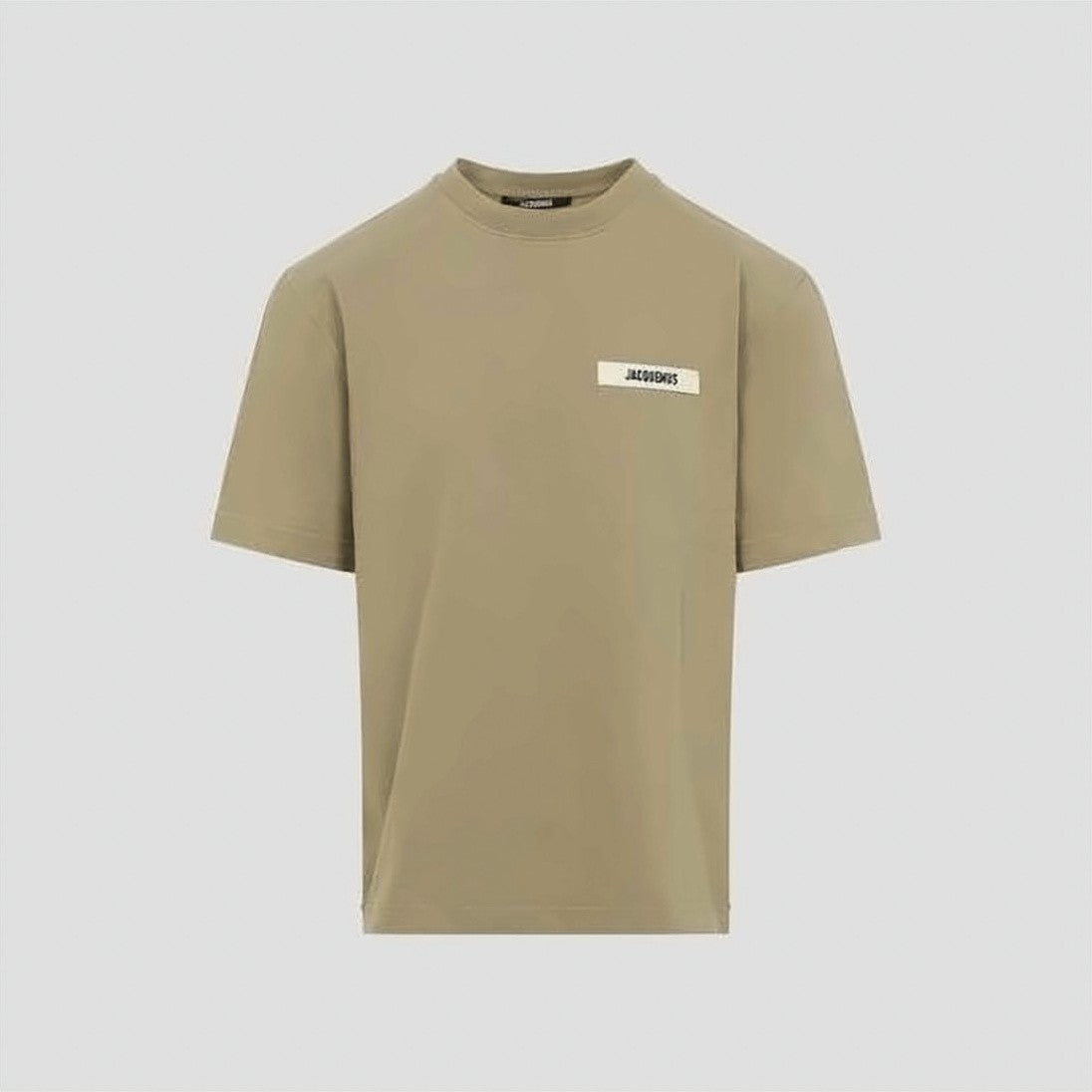 Jacquemus Beige Short-Sleeve T-Shirt With Minimalist Patch