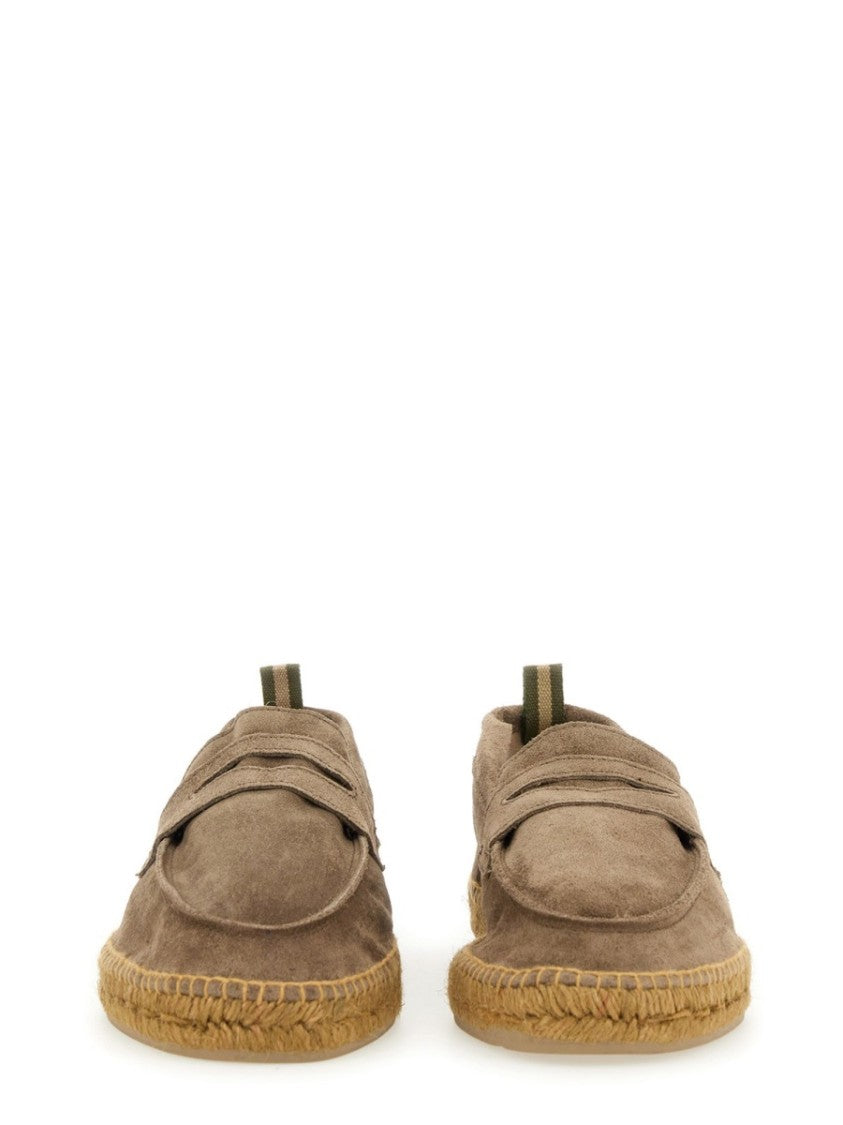 Castaner Brown Nacho Suede Woven Loafers