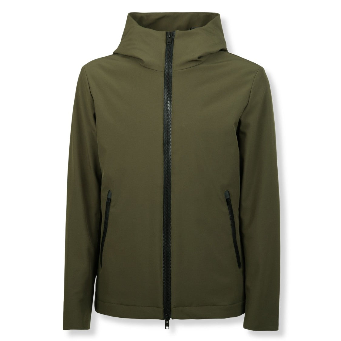 Woolrich Streamlined Soft-Shell Jacket With Fixed Hood