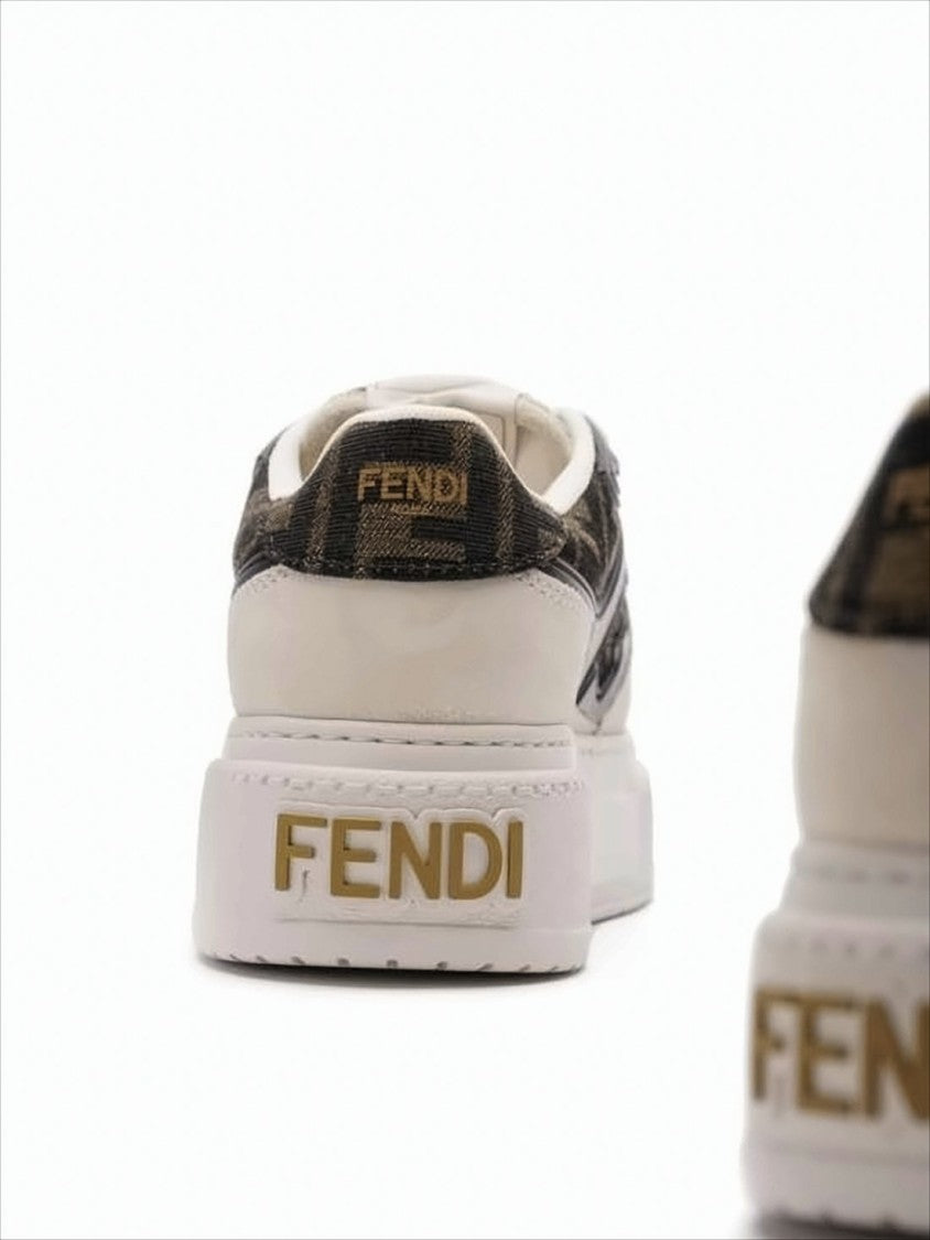 Fendi Chunky Platform Low-Top Sneakers With Monogram Design