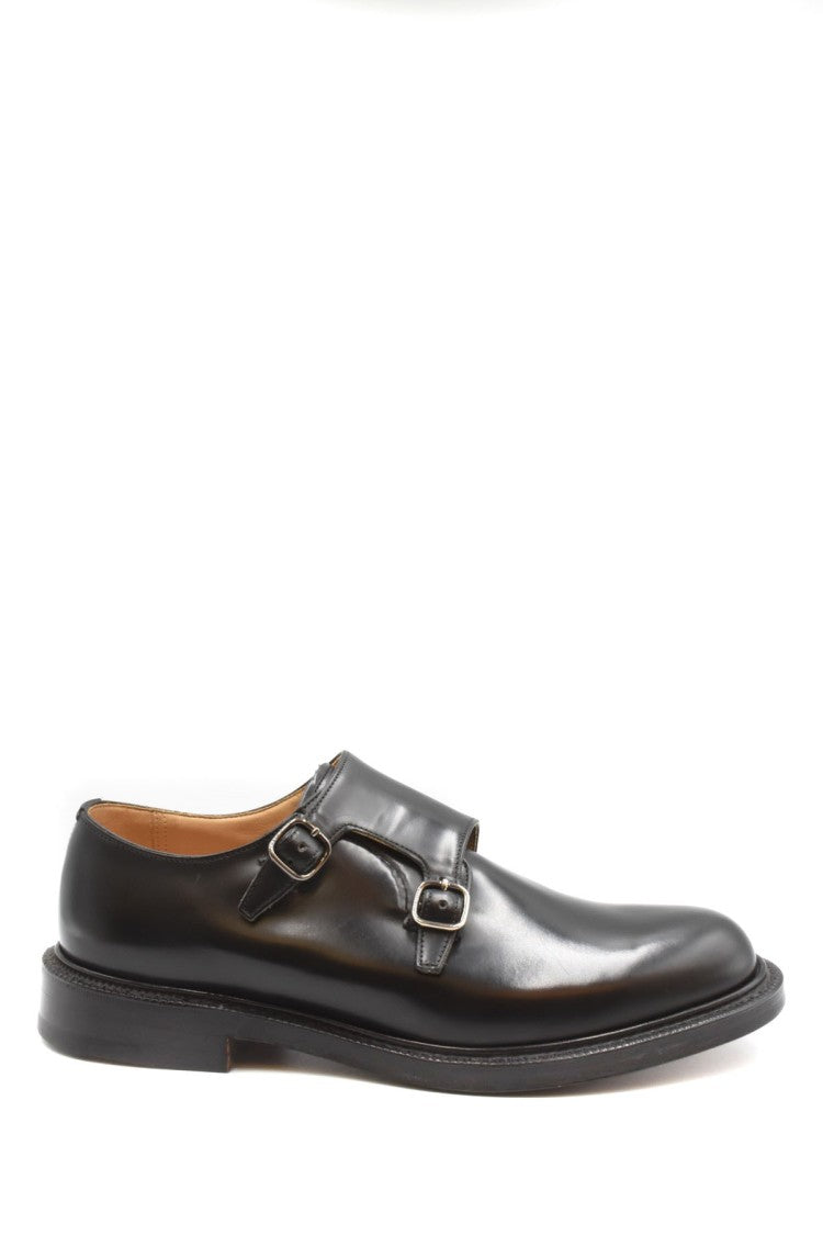 Church's Black Double Monk Strap Polished Leather Shoes