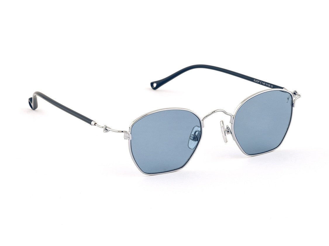 Eyepetizer Blue Kloof Metal Geometric Sunglasses