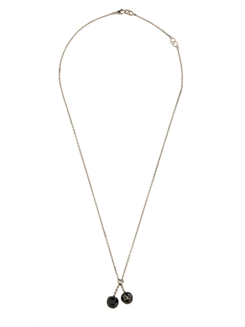 Valentino Garavani Bronze Chain Necklace With Heart
