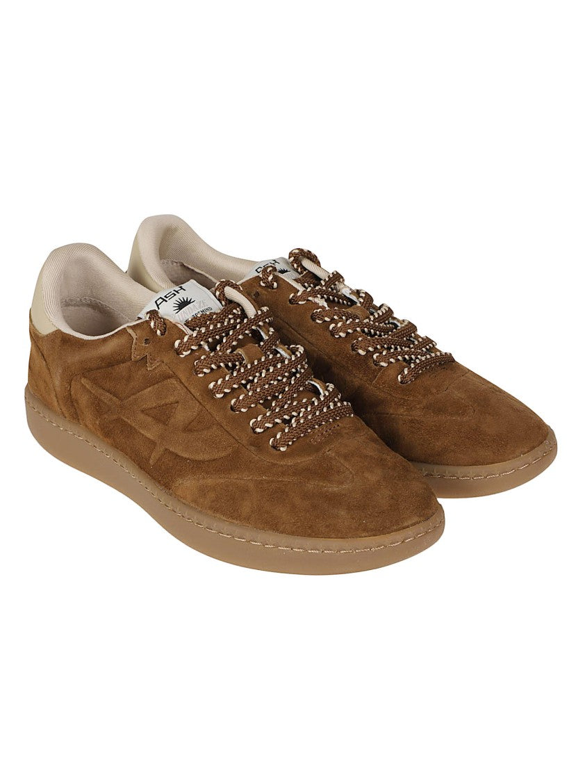 Ash Brown Siena Suede Low-Top Sneakers