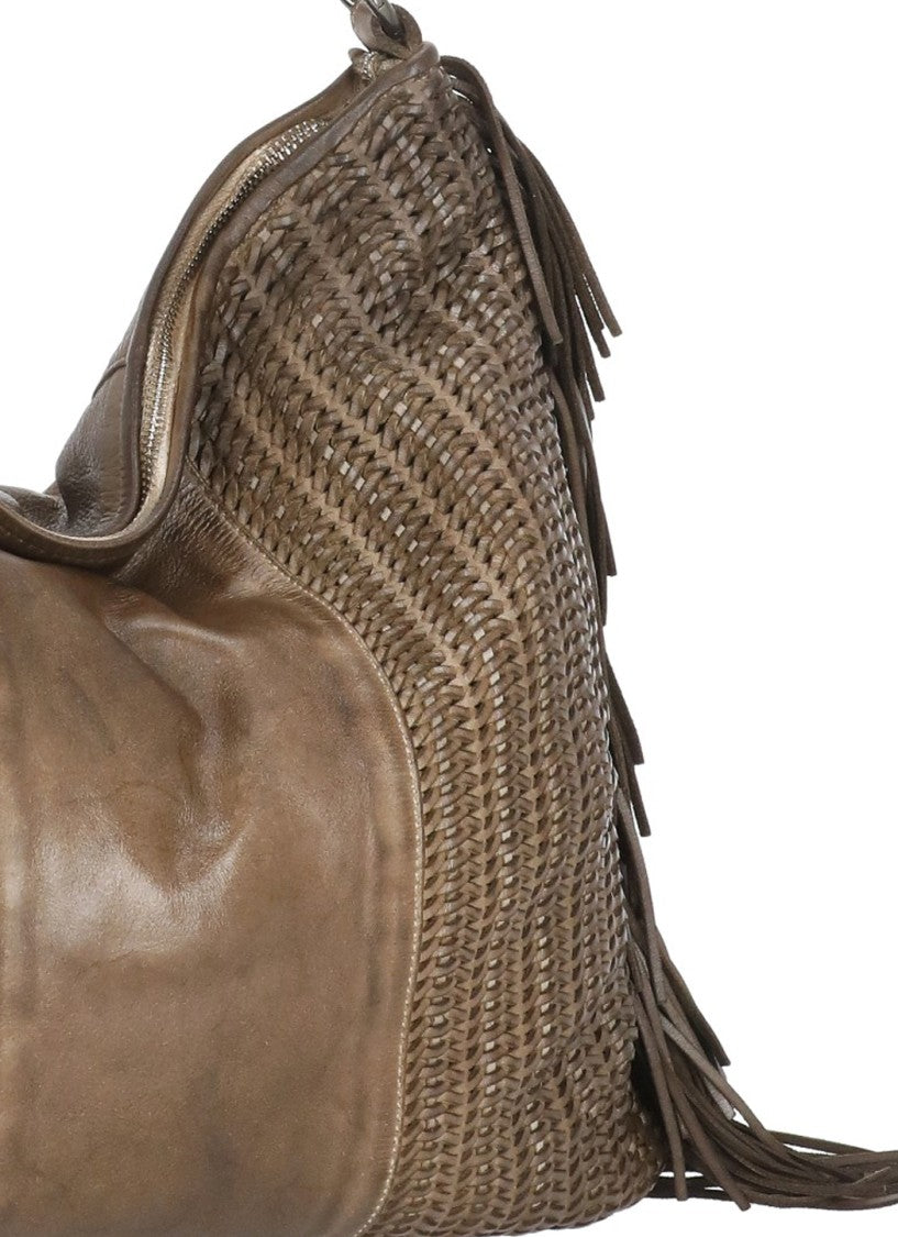 Reptile's House Spacious Brown Reptile's House Shoulder Bag