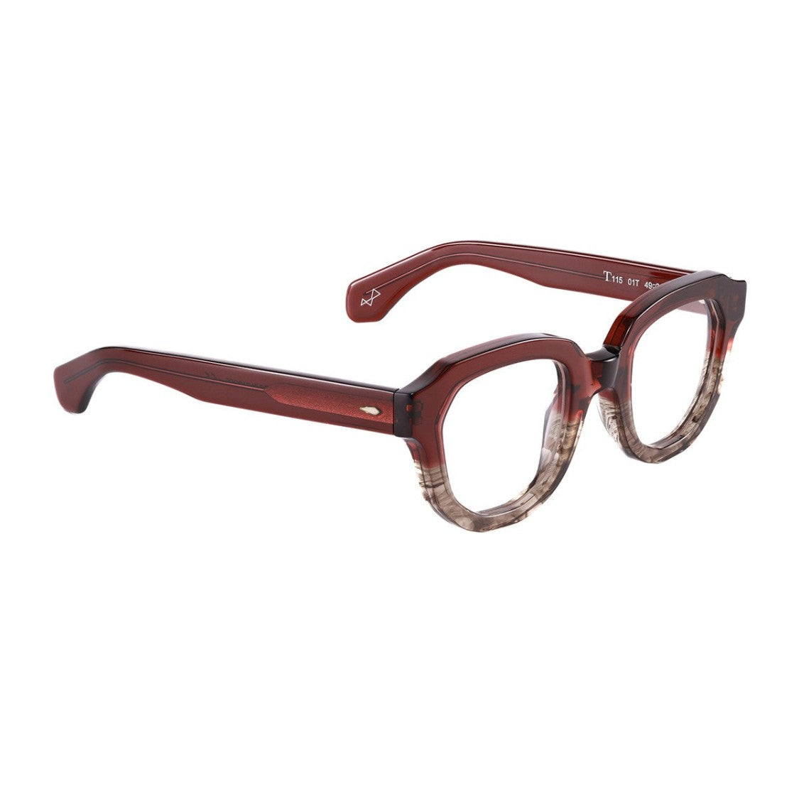 Toffoli Costantino Red T115 Acetate Square Sunglasses