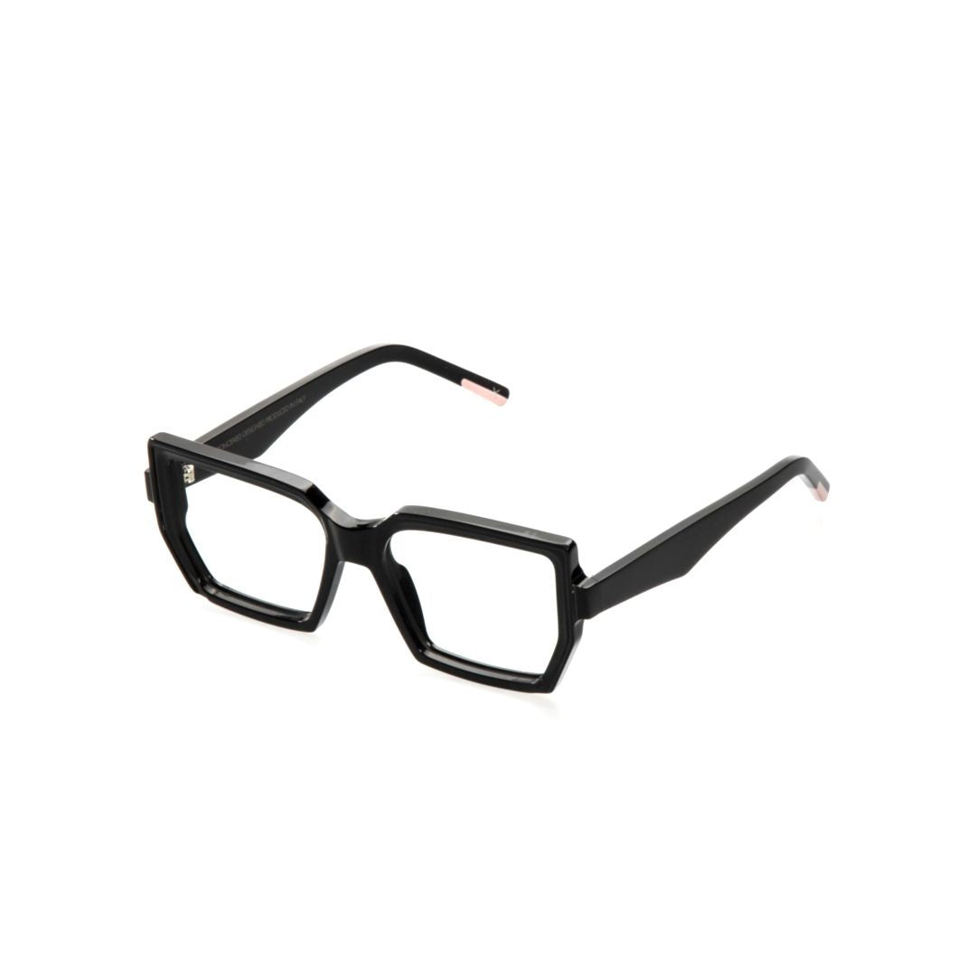 Jplus Mona Oversized Geometric Frame Eyeglasses With Glossy Finish