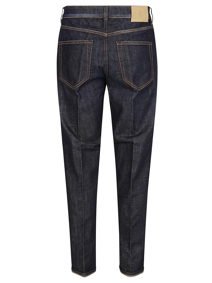 Pt Torino Slim-Fit Black Denim Jeans With Classic Five-Pocket Design
