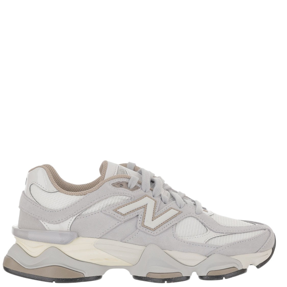 New Balance Gray 9060 Layered Leather Panel Sneakers