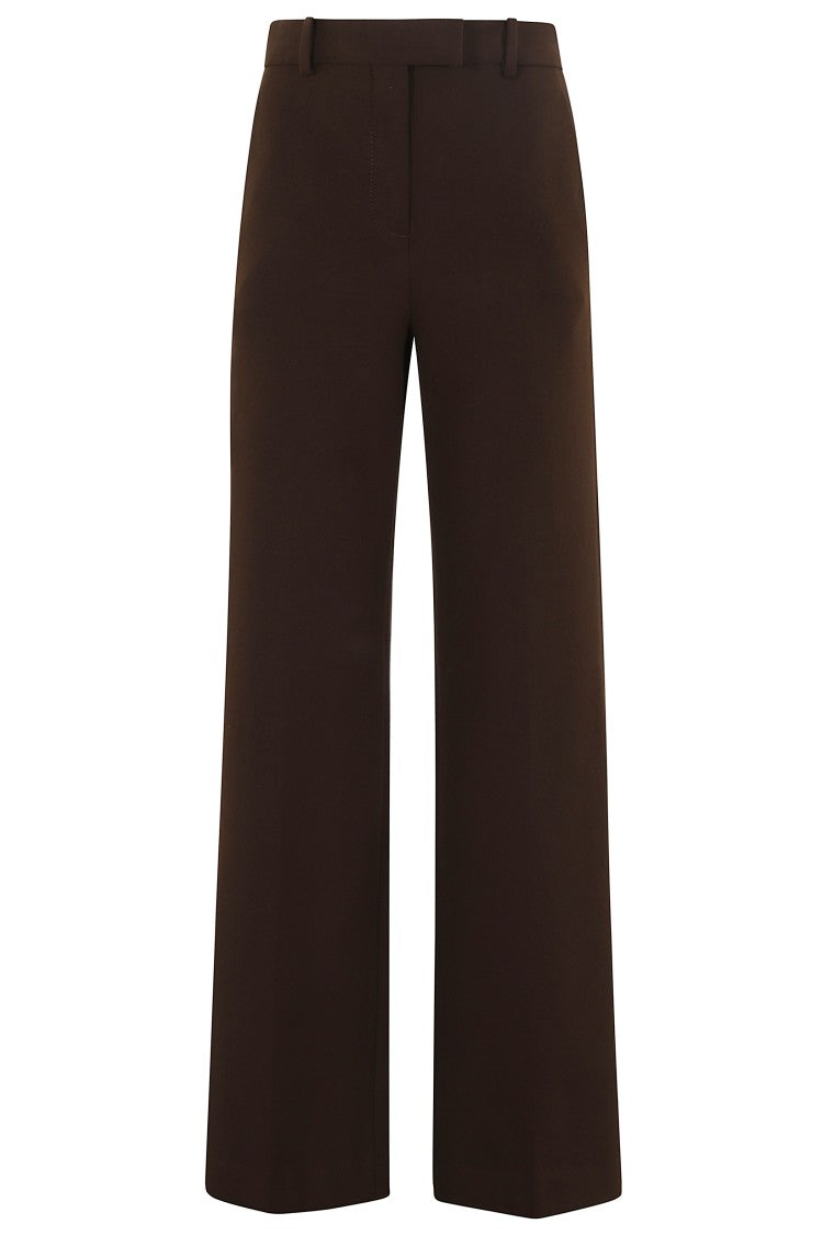 Circolo 1901 High-Waisted Straight Leg Pants With Button-Down Back Pocket