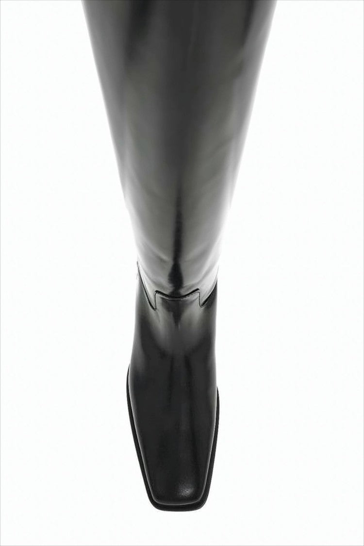 Totême Tall Black Leather Boots