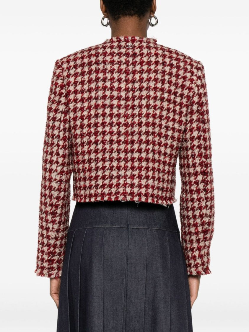 Liu Jo Cropped Houndstooth Jacket