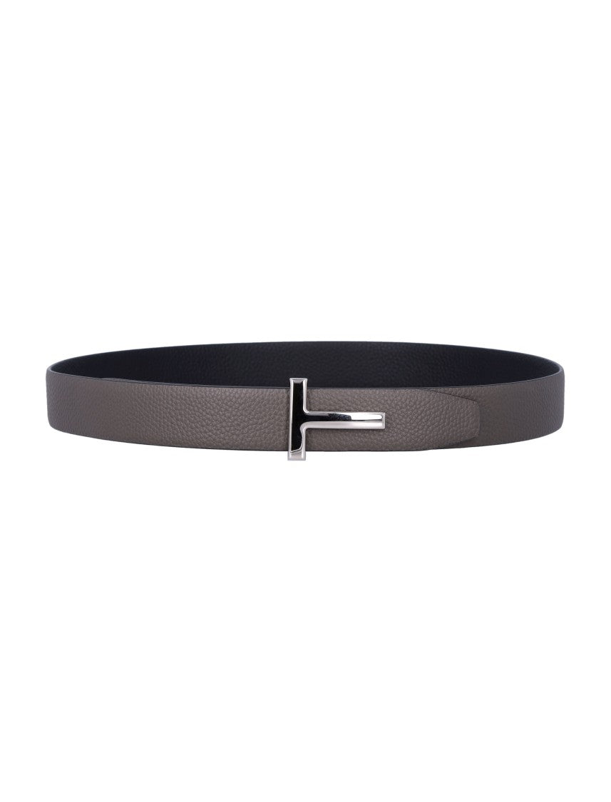 Tom Ford Blue Grain Leather Reversible Belt