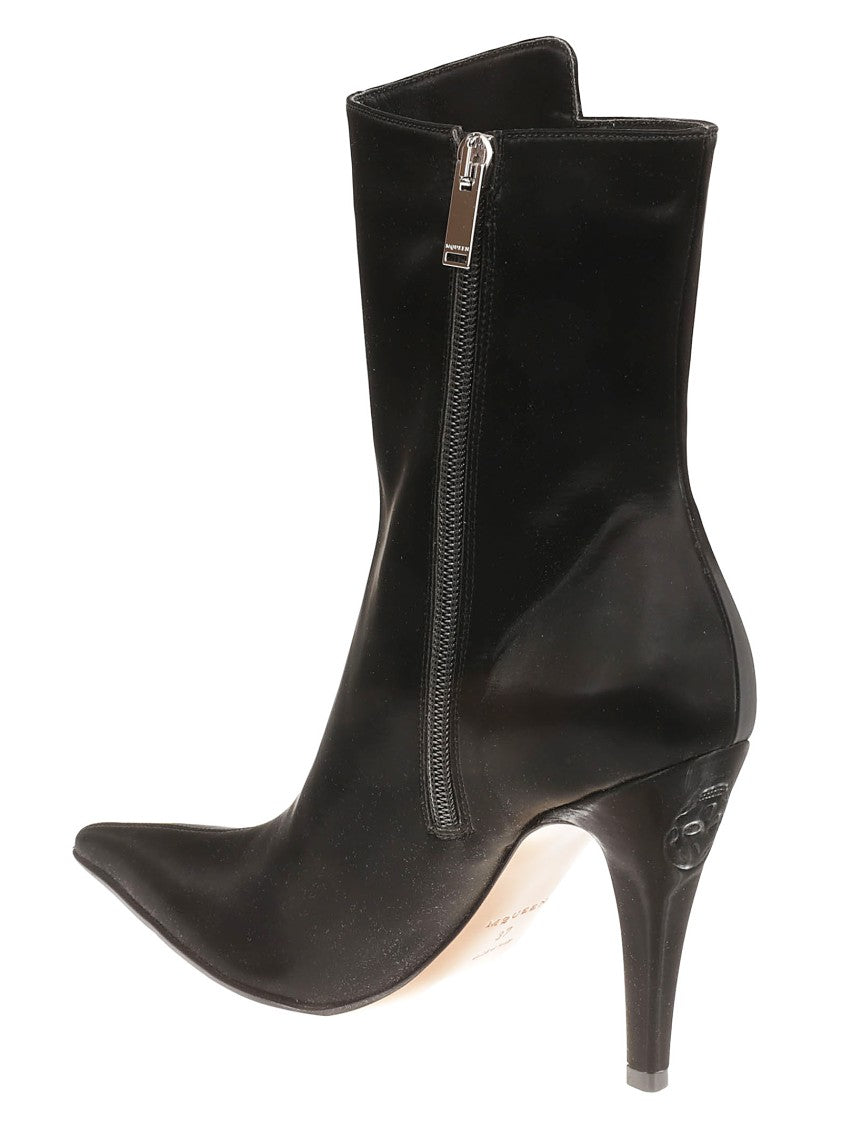 Alexander Mcqueen Pointed Toe Ankle Boots